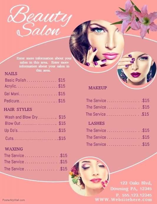 beauty poster template