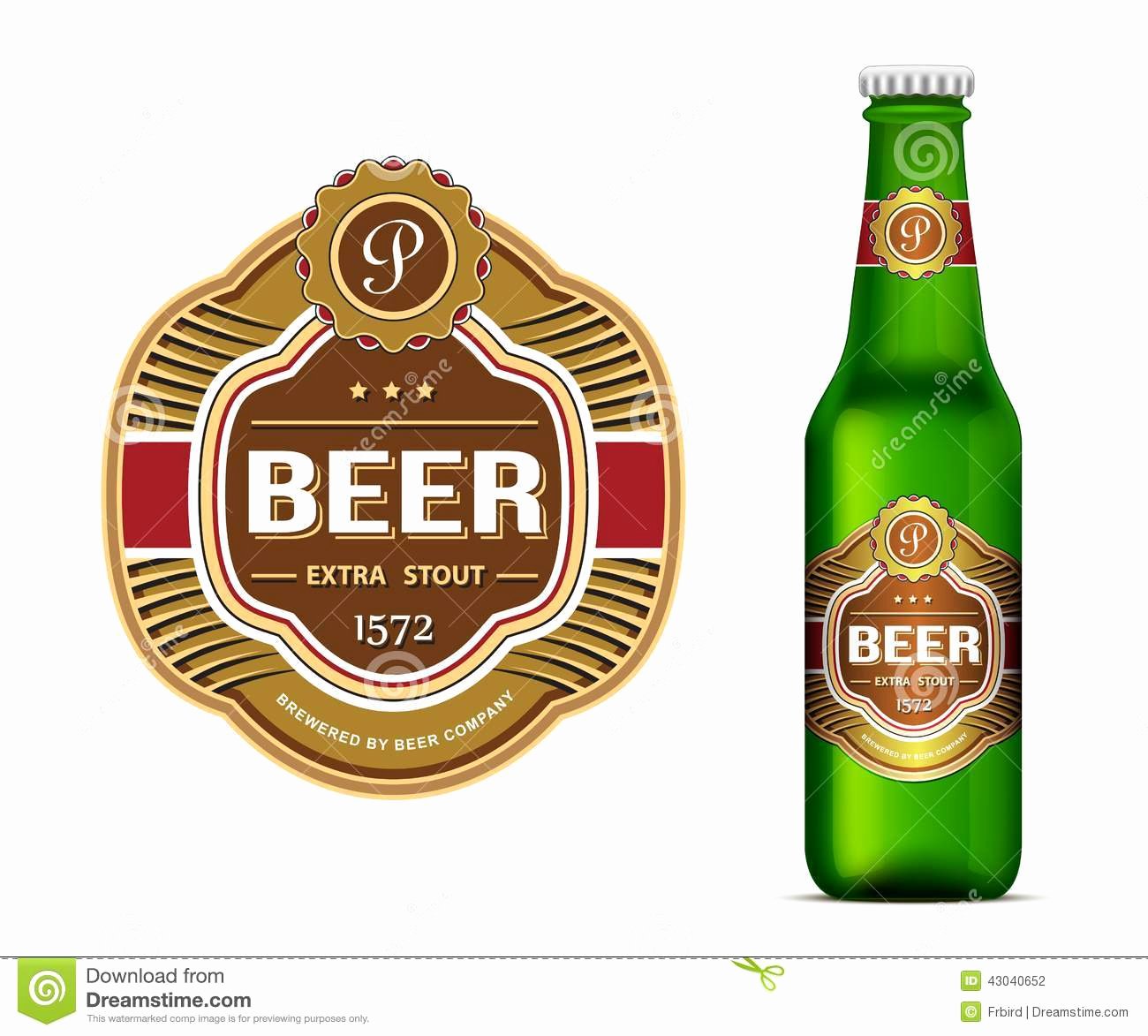 Beer Label Template Stock Vector Illustration Of Packing