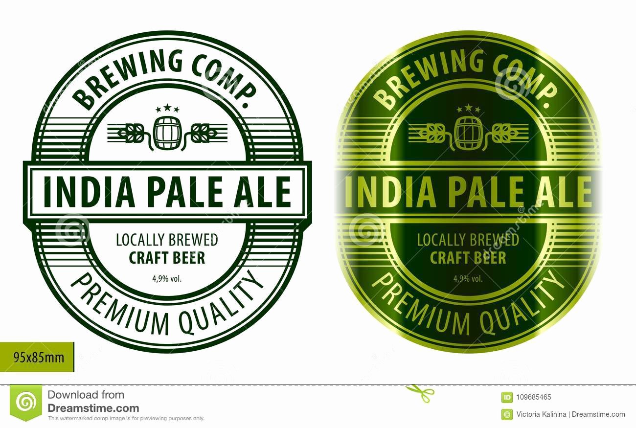 Beer Label Template Stock Vector Illustration Of Sticker