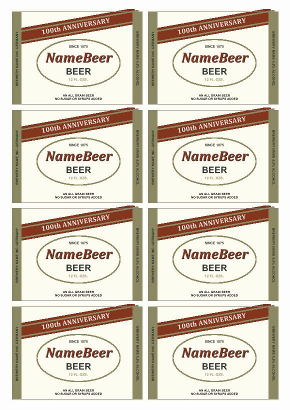 Beer Label Template