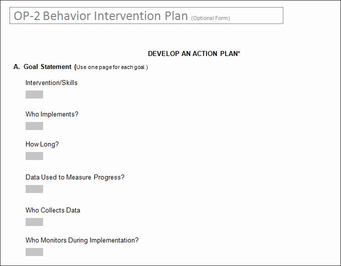 Behavior Intervention Plan Template 4 Free Word Pdf