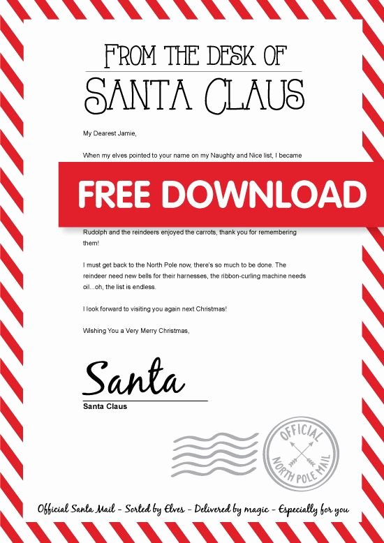 Best 25 Letter From Santa Ideas On Pinterest