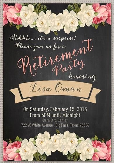 Best 25 Retirement Invitations Ideas Only On Pinterest