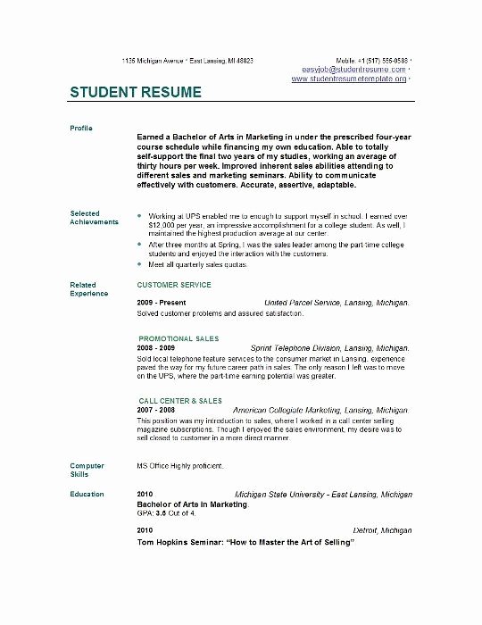 student resume