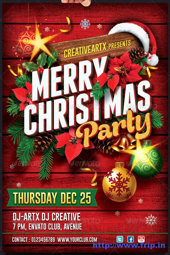 Best 35 Christmas &amp; New Year Flyer Templates for 2014