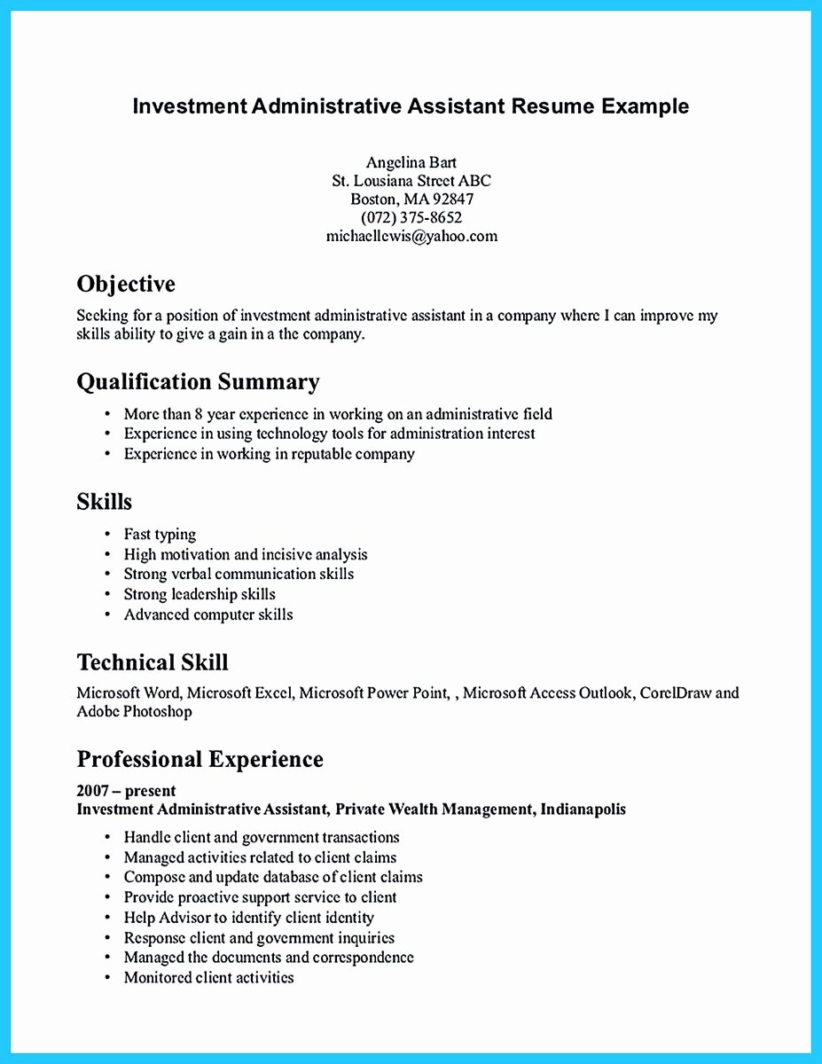 Best Administrative assistant Resume Sample to Get Job soon