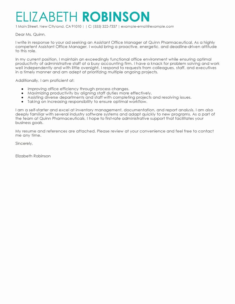 Best Administrative Cover Letter Examples