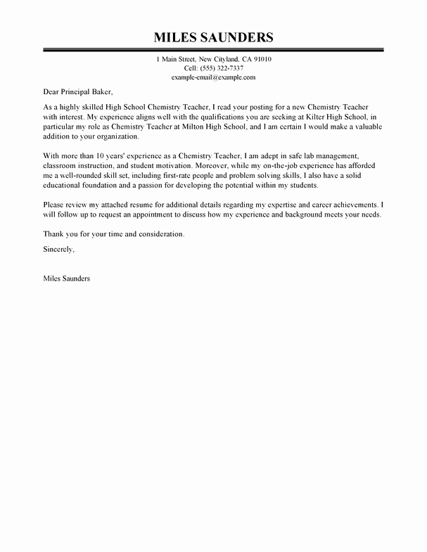 Best Education Cover Letter Examples