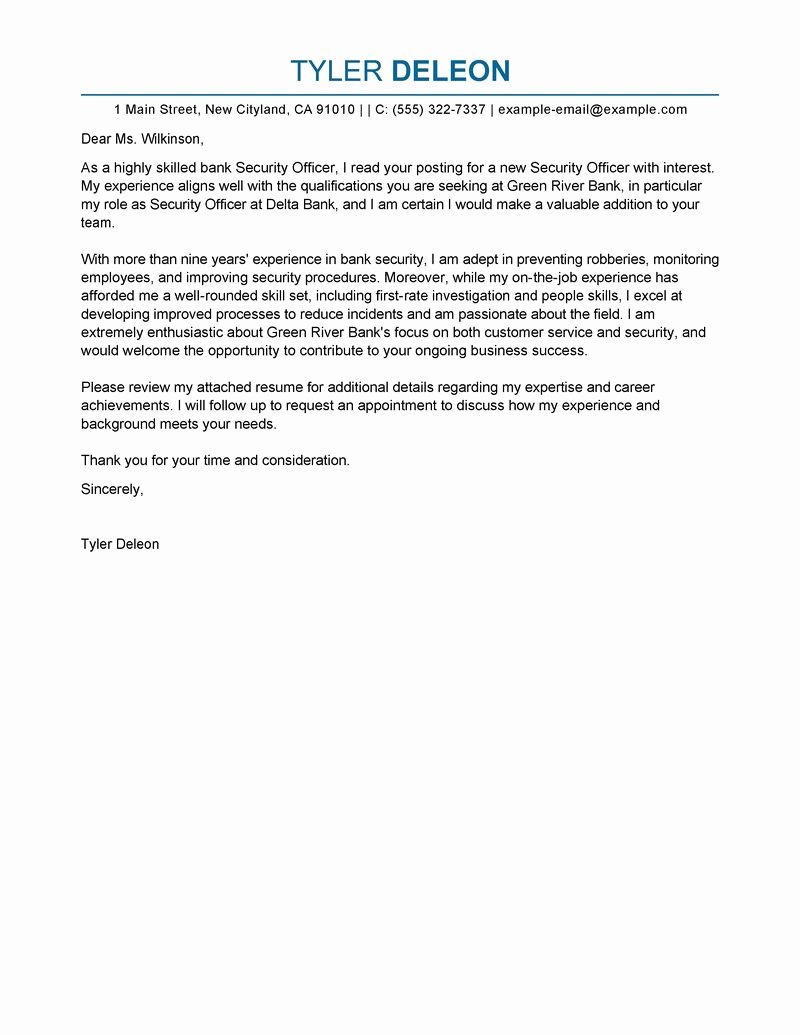 Best Emergency Services Cover Letter Examples