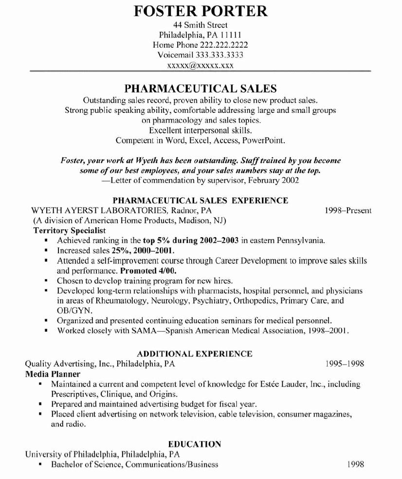 Best Examples Medical Sales Resumes – Perfect Resume format