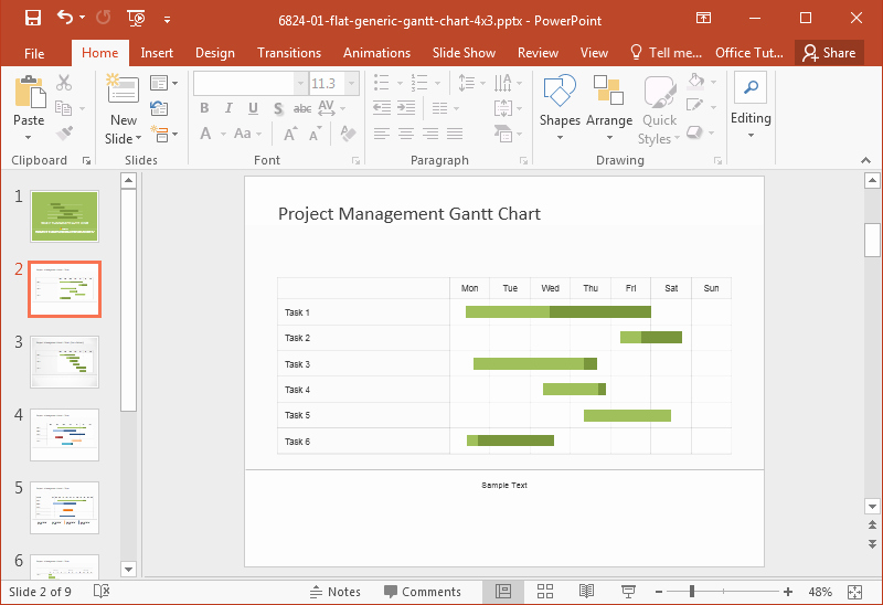 Best Gantt Chart &amp; Project Management Powerpoint Templates