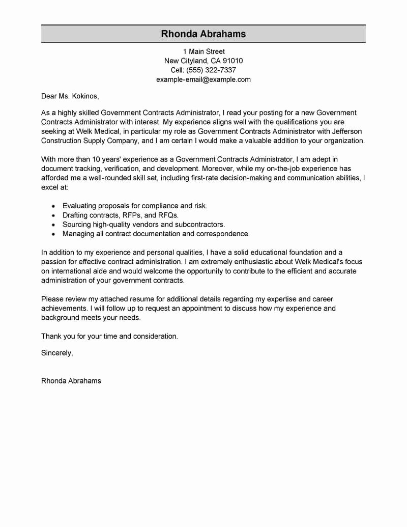 Best Government &amp; Military Cover Letter Examples
