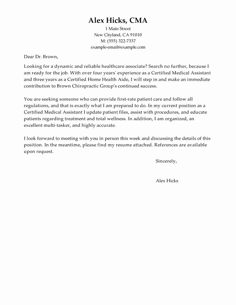 Best Healthcare Cover Letter Examples