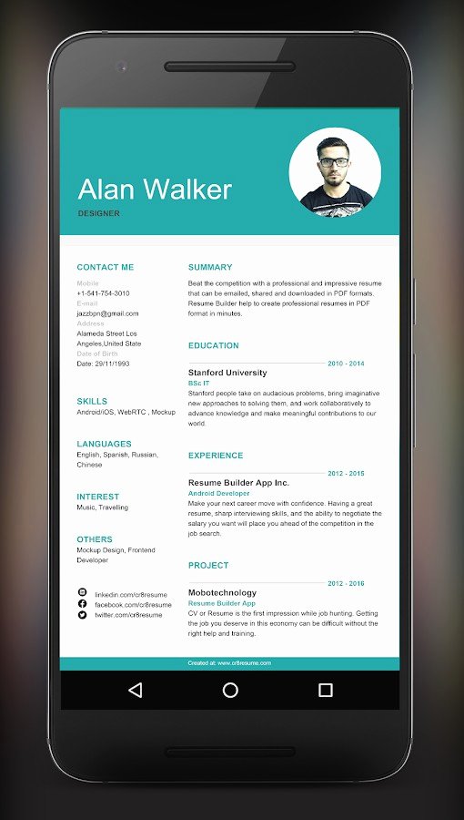 best resume app for android