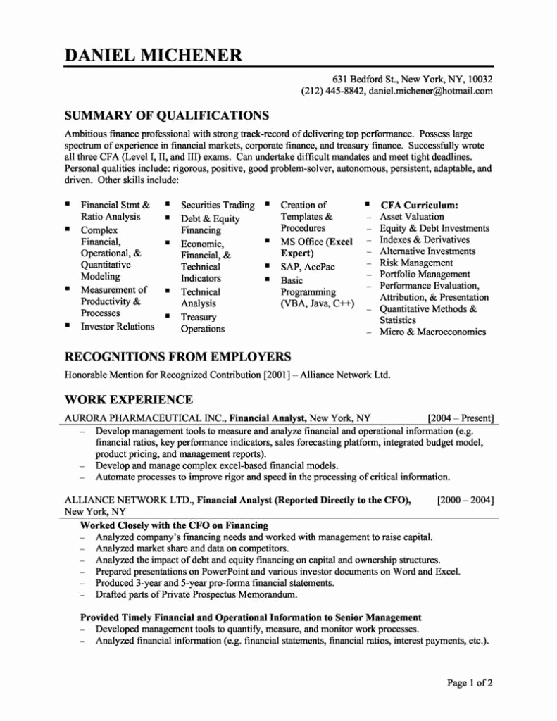 Best Resume format Entry Level – Perfect Resume format