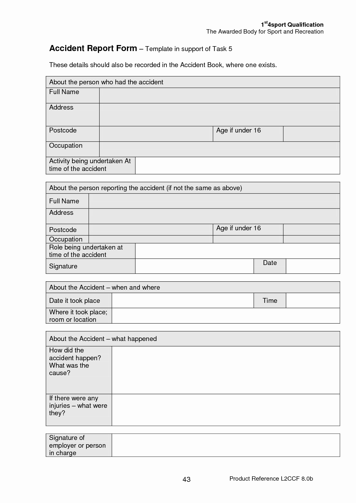 Best S Of Accident form Template In Word Accident
