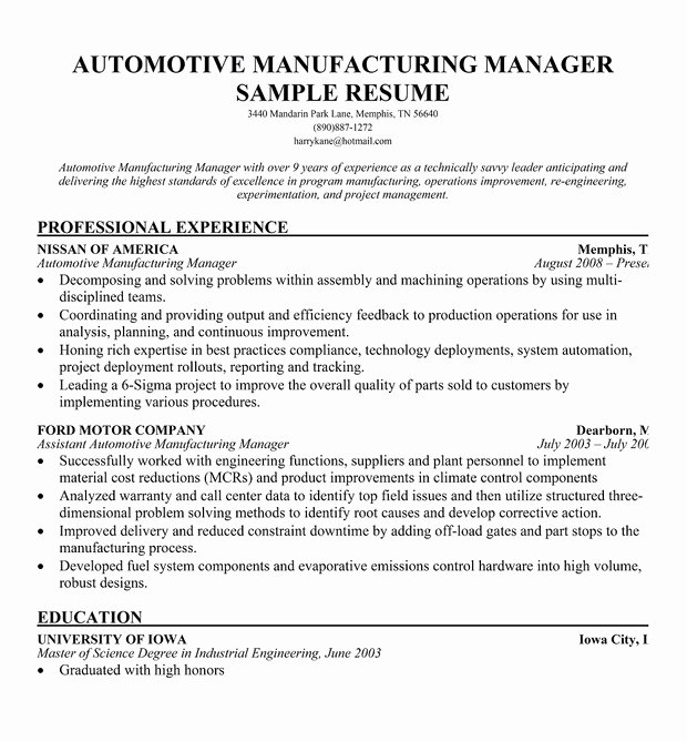 Best S Of Auto Technician Resume Objective Mechanic