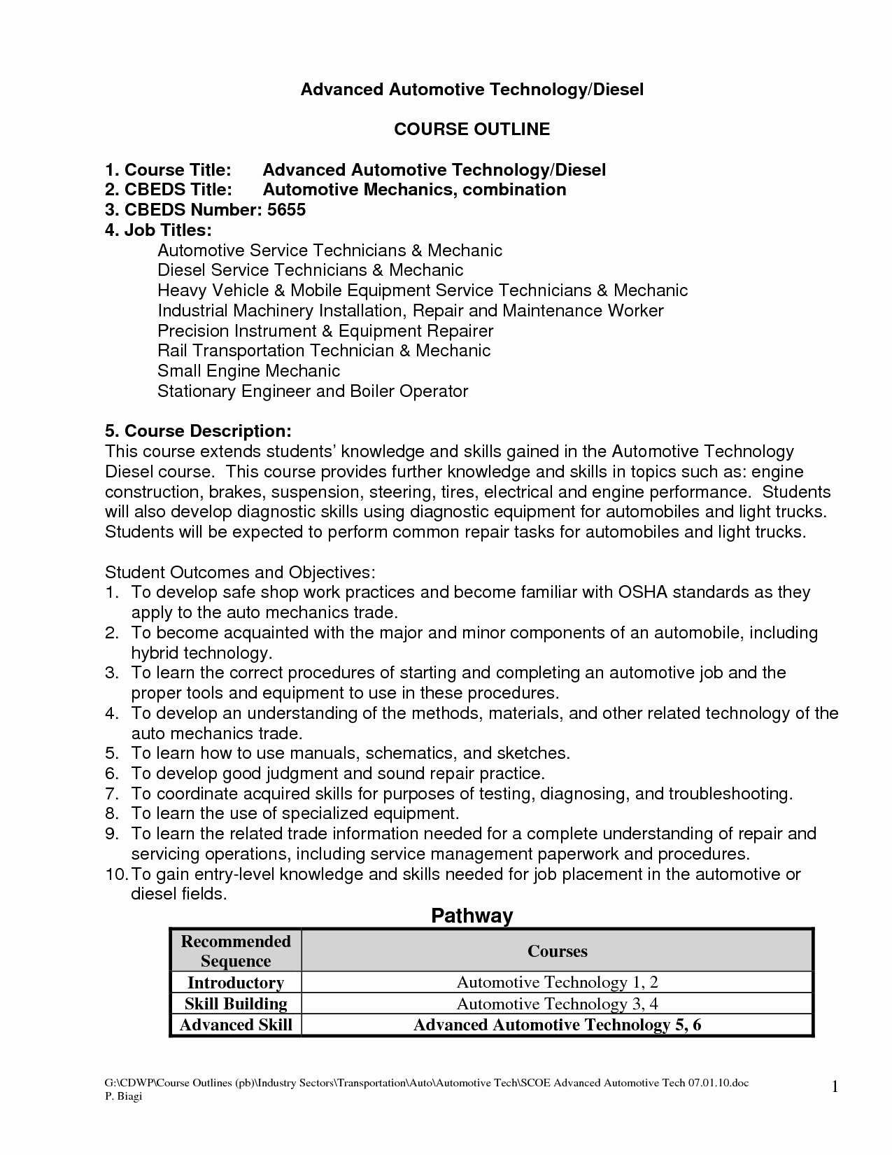 Best S Of Auto Technician Resume Objective Mechanic