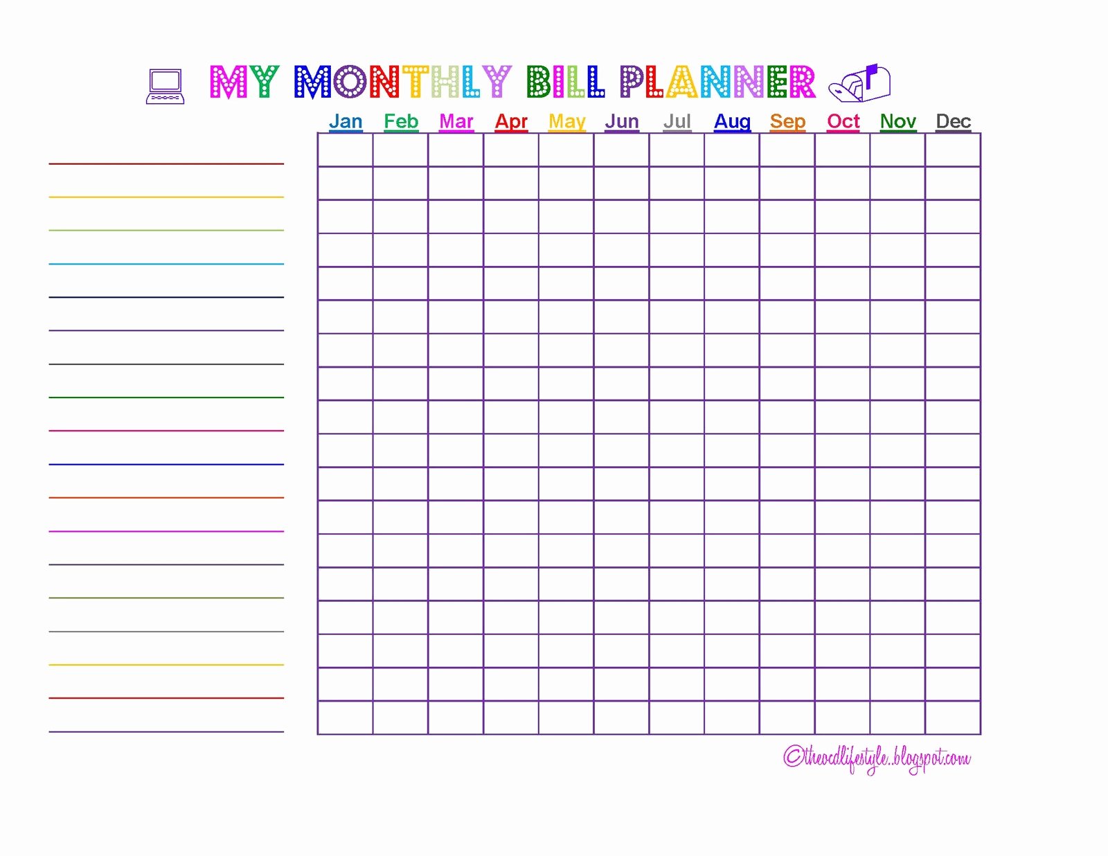 Best S Of Bill Chart Template Free Printable