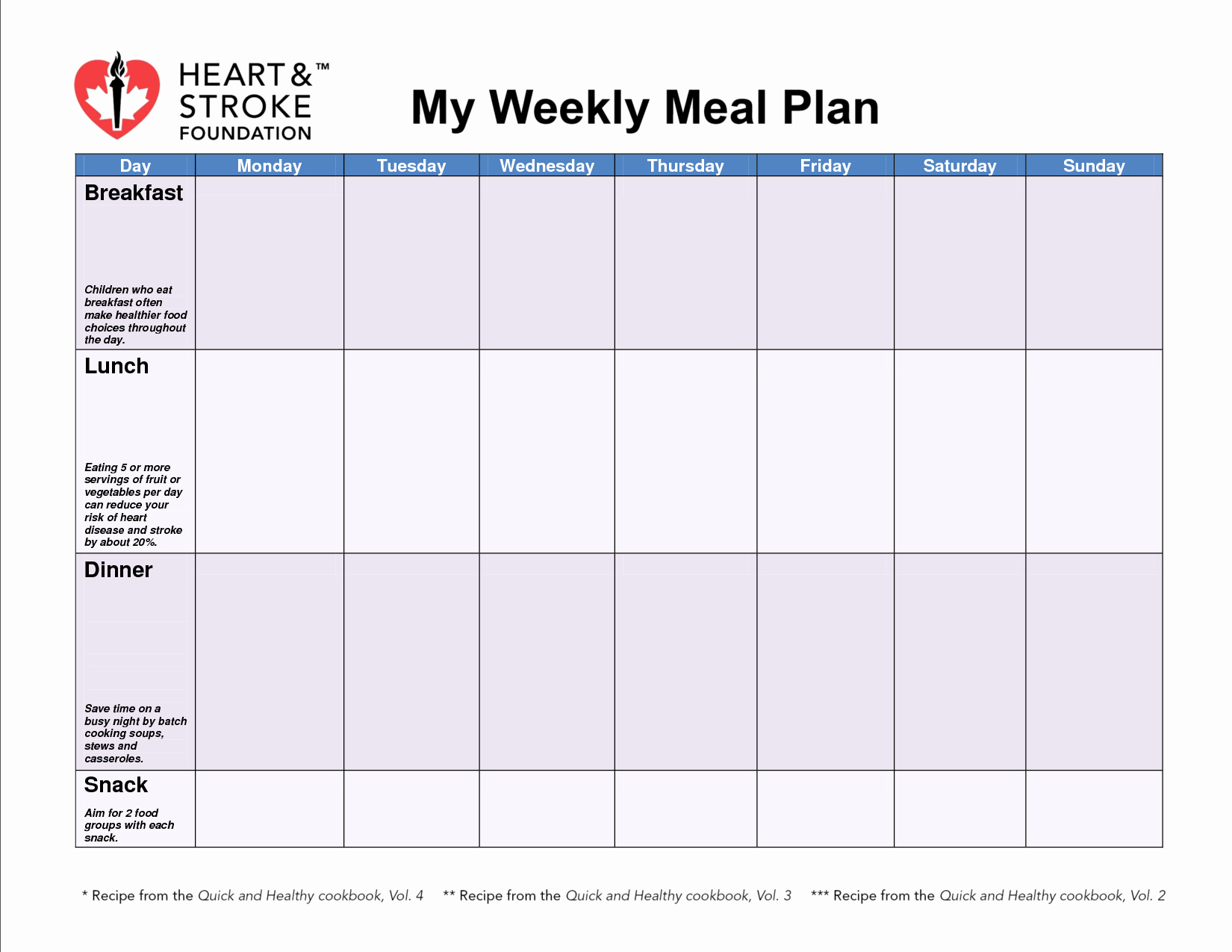 Best S Of Blank Meal Planner Sheet Printable 7 Day