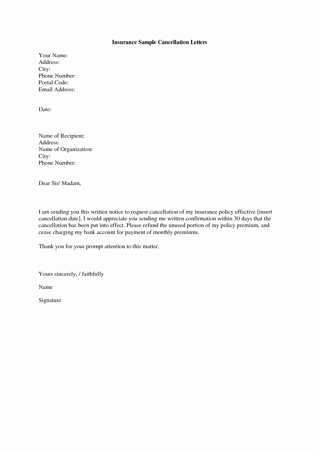 Best S Of Cancellation Termination Letter Sample