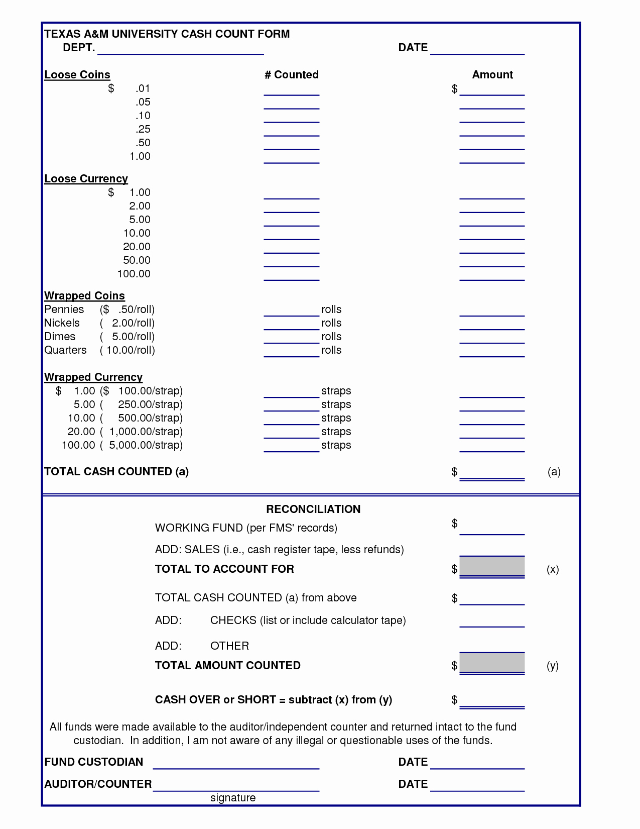 Best S Of Cash Count Sheet Excel Cash Drawer Count