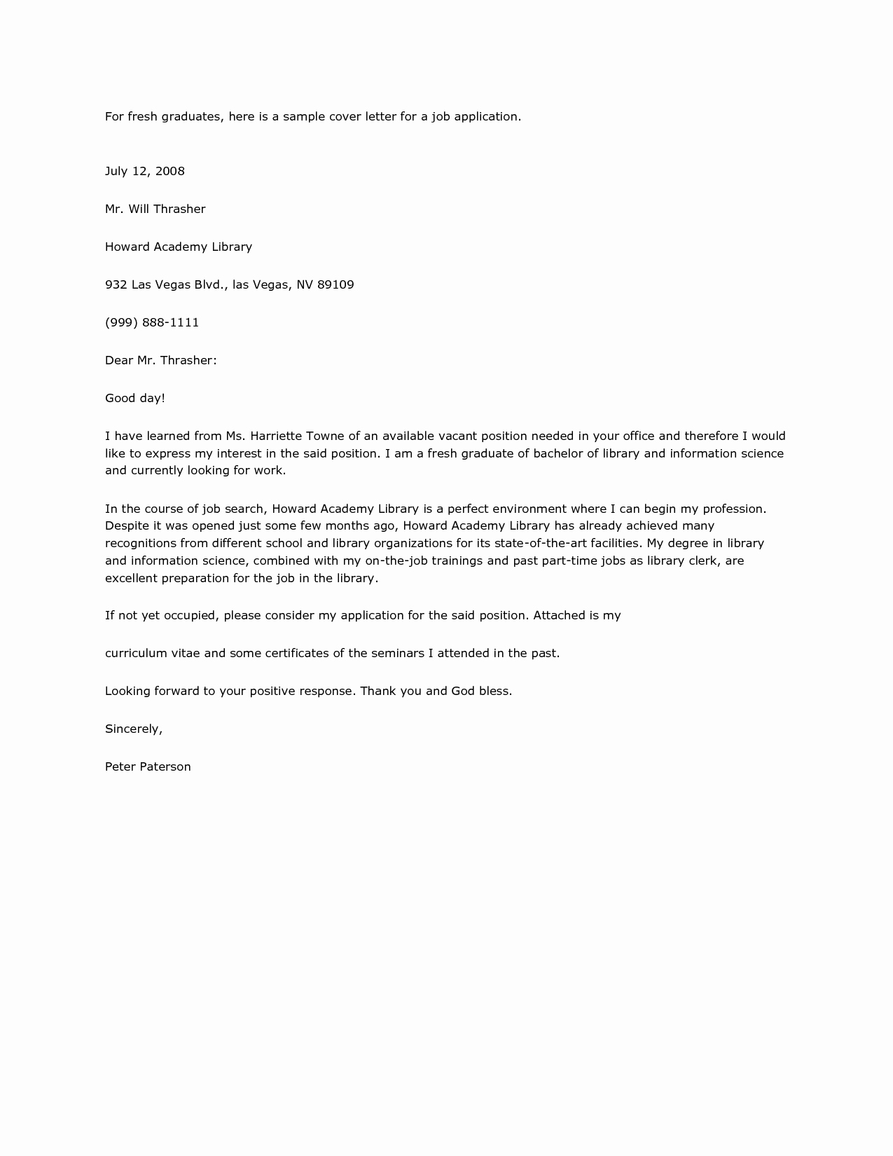 Best S Of Cover Letter for Any Position Line Job