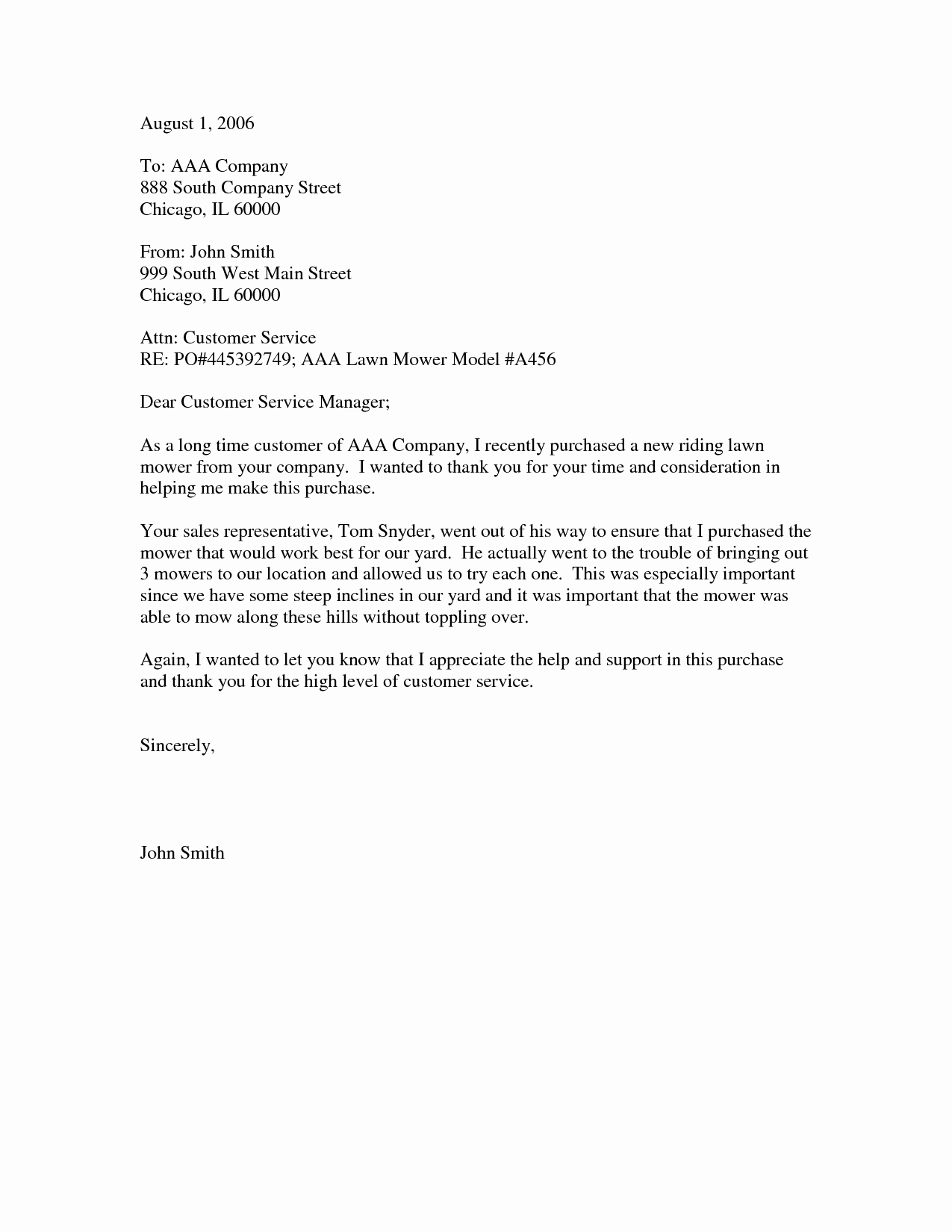 Best S Of Customer Appreciation Letter Template