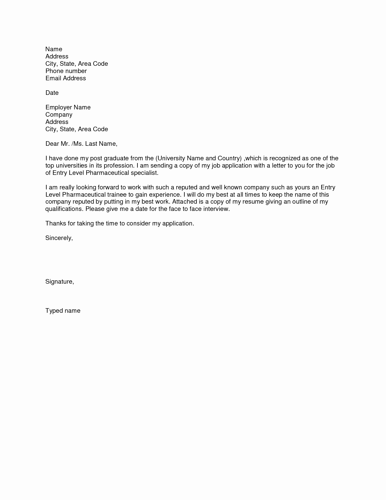 Best S Of Entry Level Cover Letter Example Entry