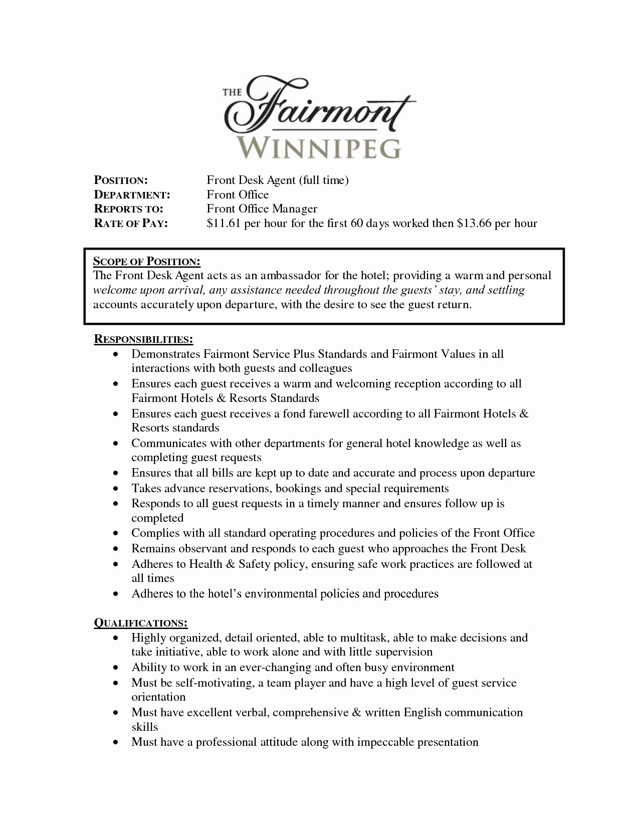 Best S Of Front Fice Receptionist Resume Samples