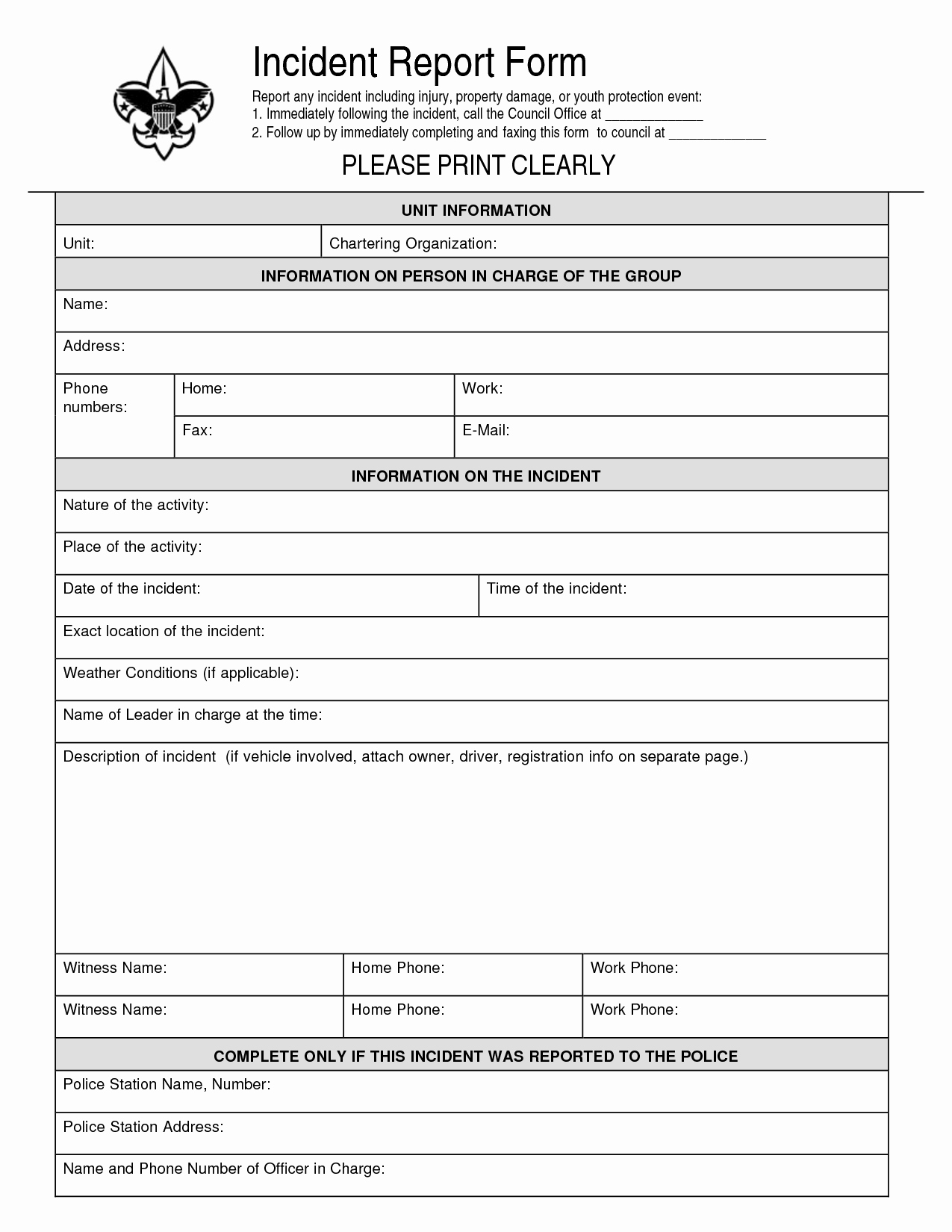 Best S Of Incident Report form Template Medical
