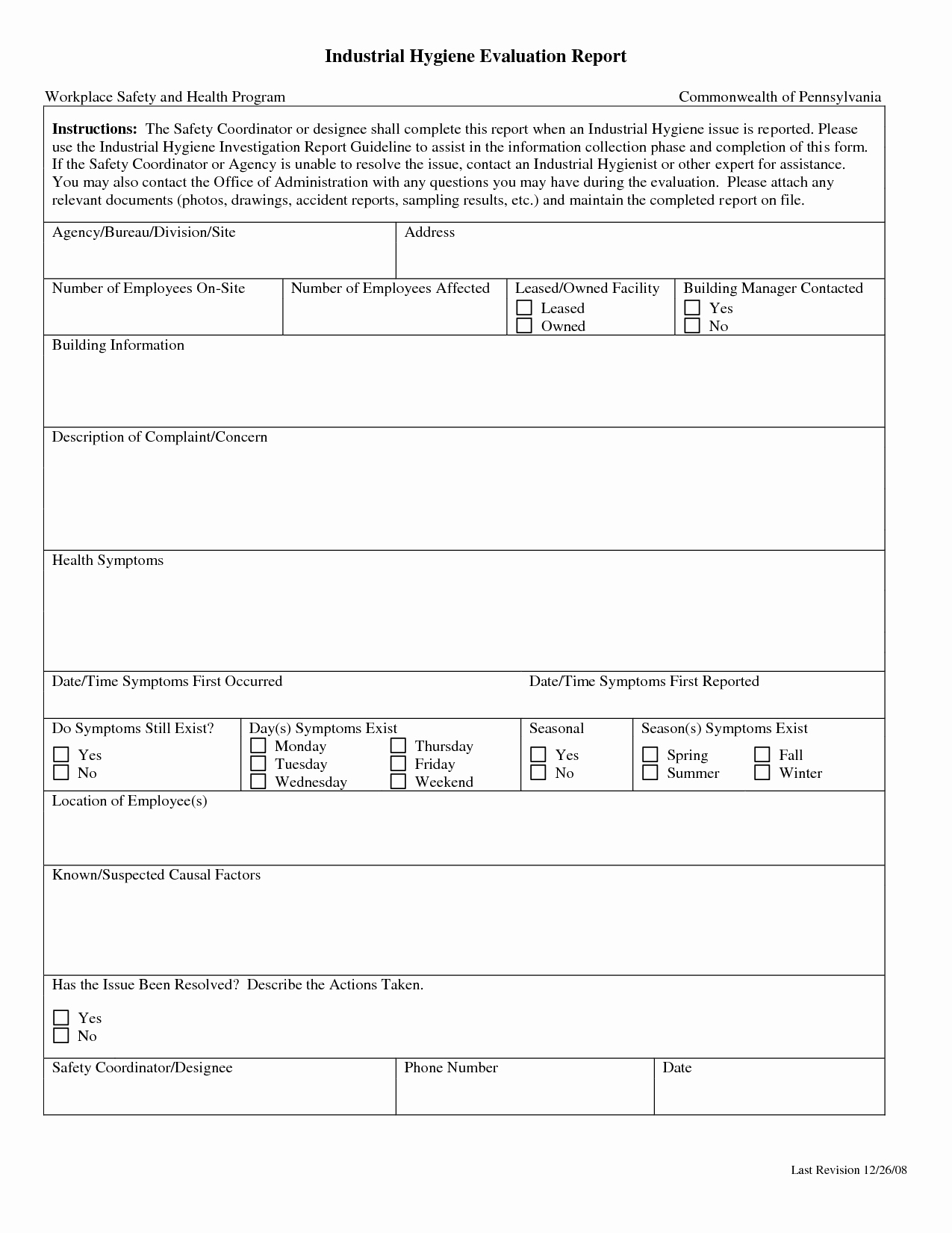 Best S Of Industrial Accident Report form Template