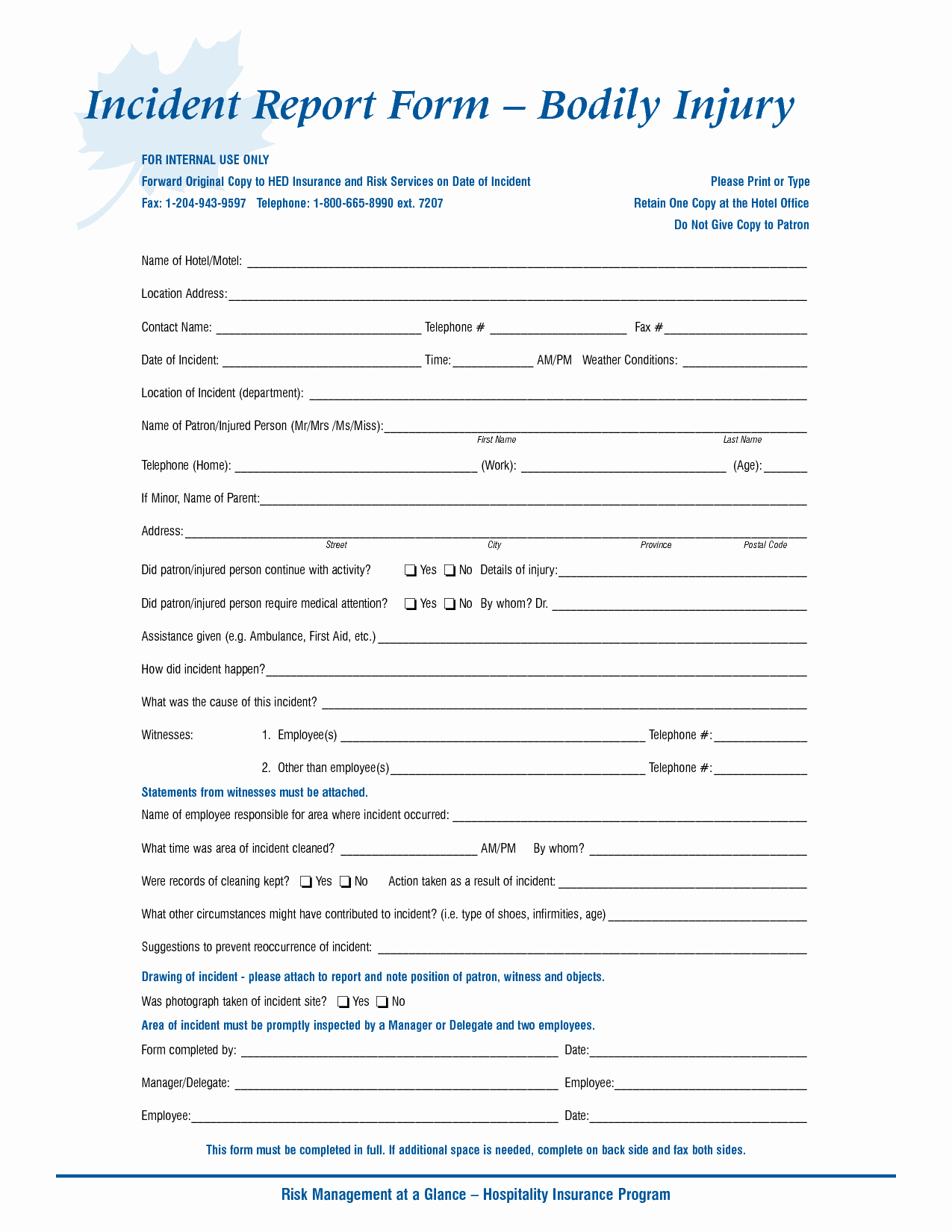 Best S Of Injury Incident Report form Injury