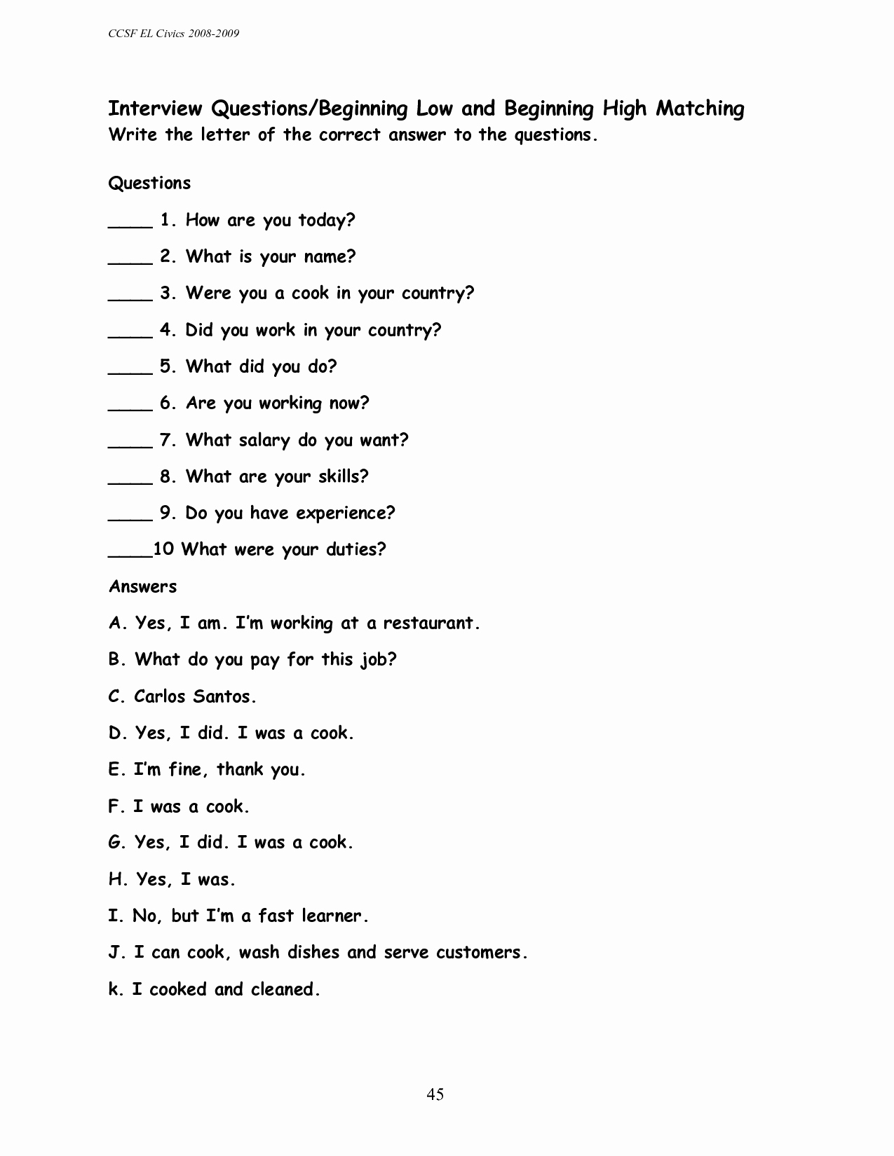 Best S Of Interview Questions and Answers Template