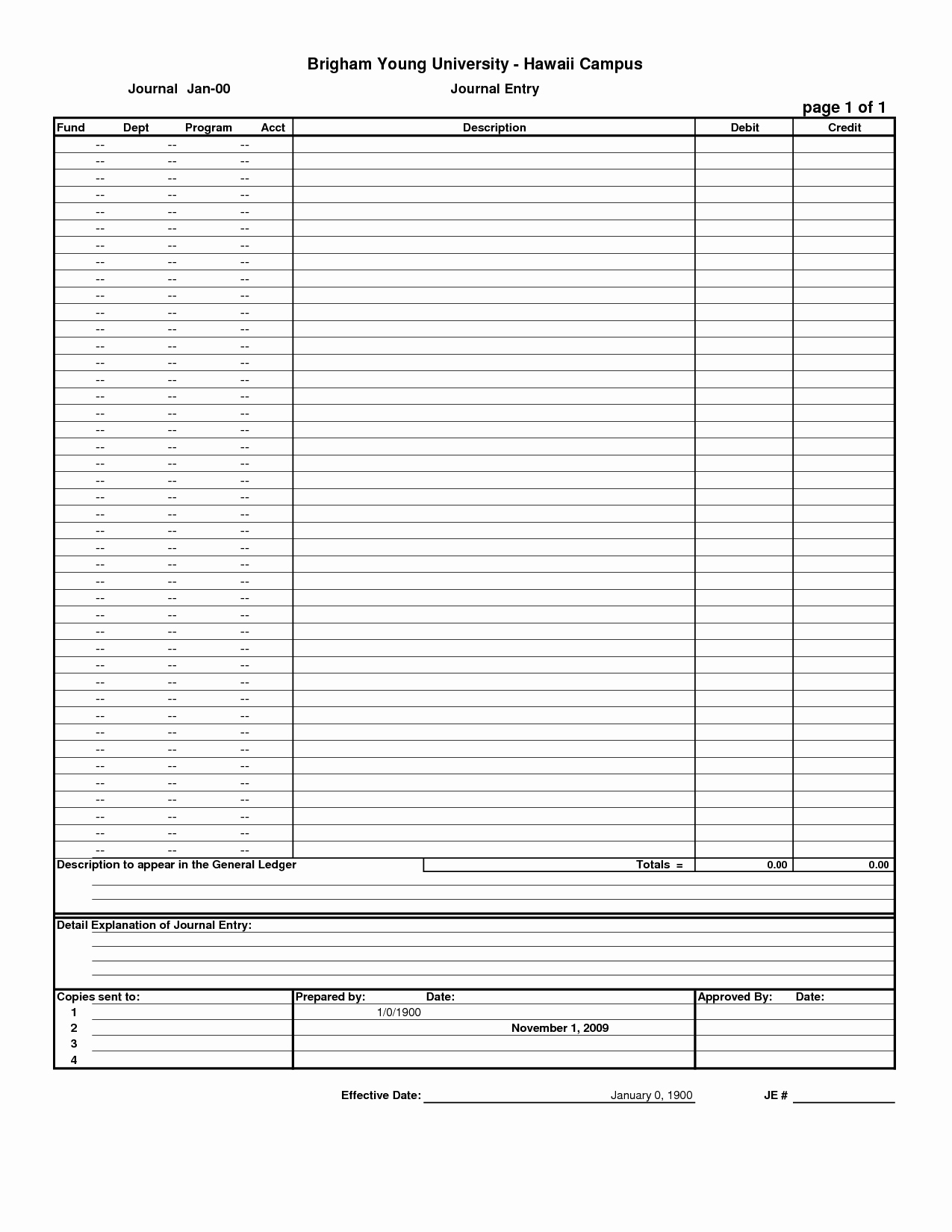 Best S Of Journal Entry Template Excel Blank