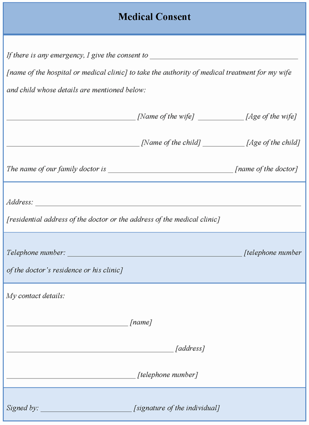 Best S Of Medical Treatment Consent form Template