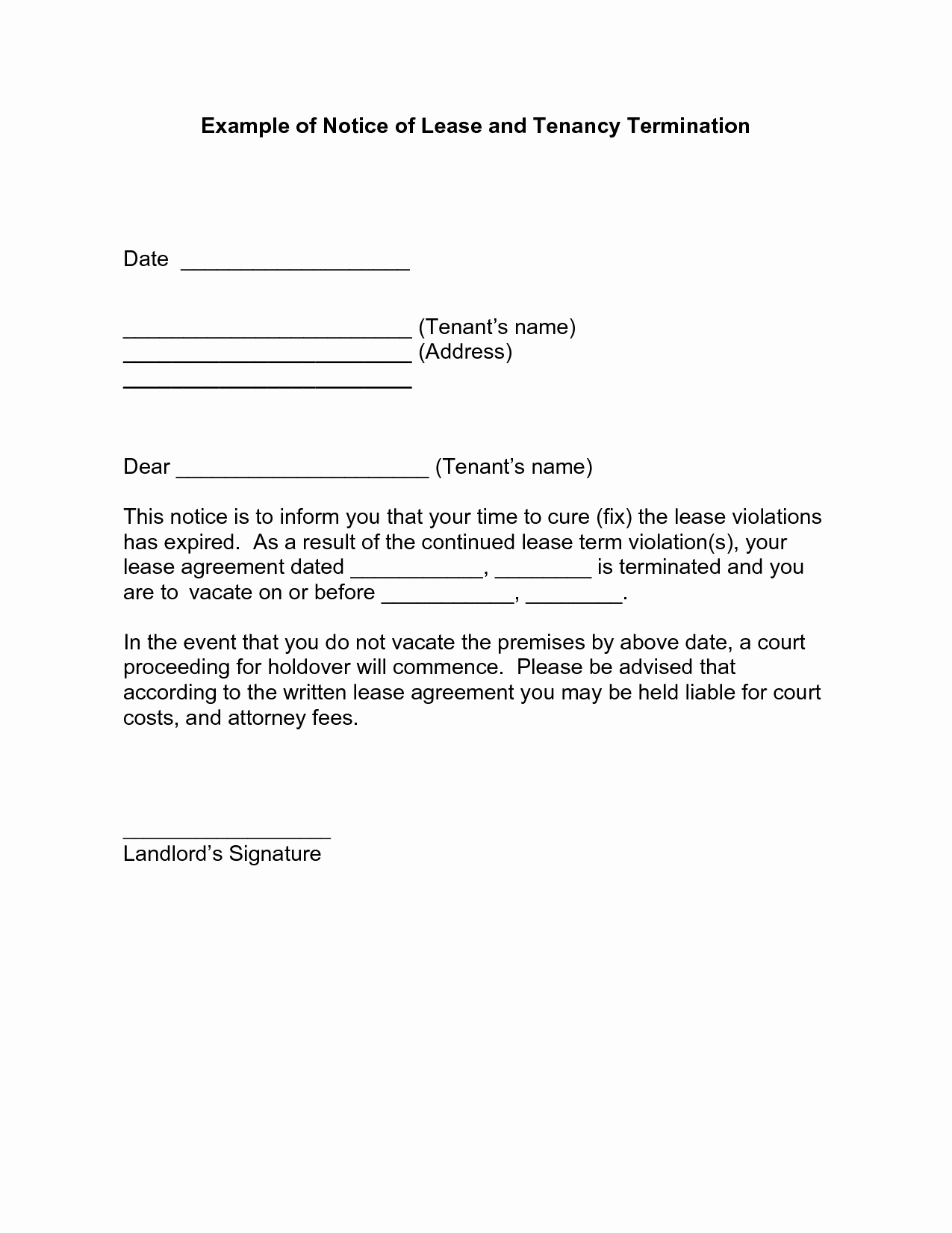 Best S Of Notice Violation Letter Template for