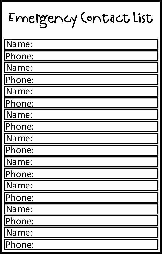 Best S Of Phone Contact List Printable Free
