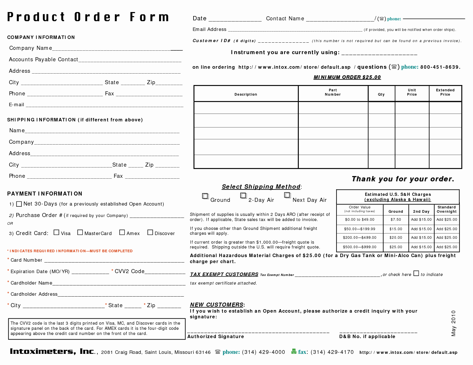 Best S Of Product order form Template wholesale
