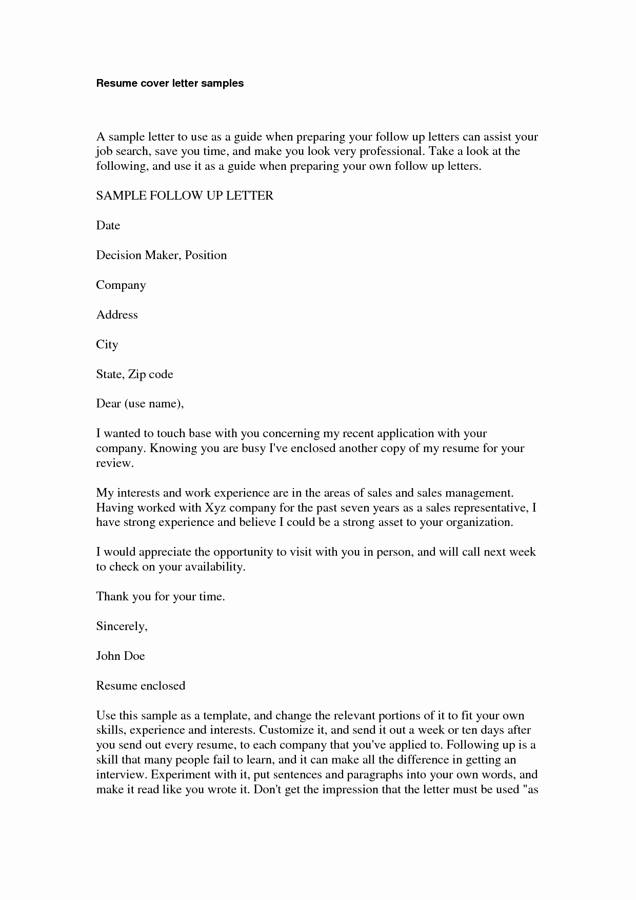 Best S Of Professional Resume Cover Letter Template