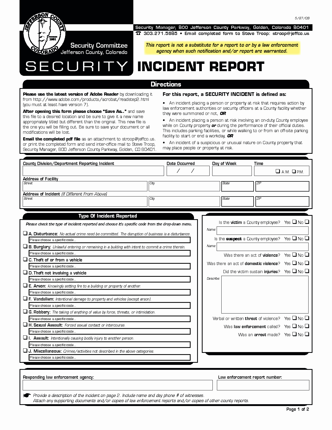 Best S Of Security Incident Report Template