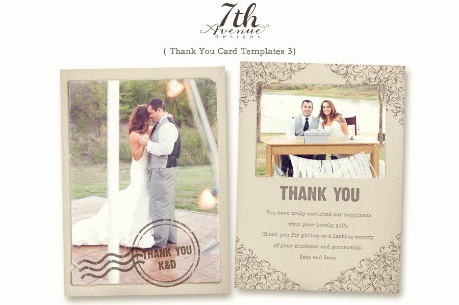 Best Sample Design Wedding Thank You Cards Template