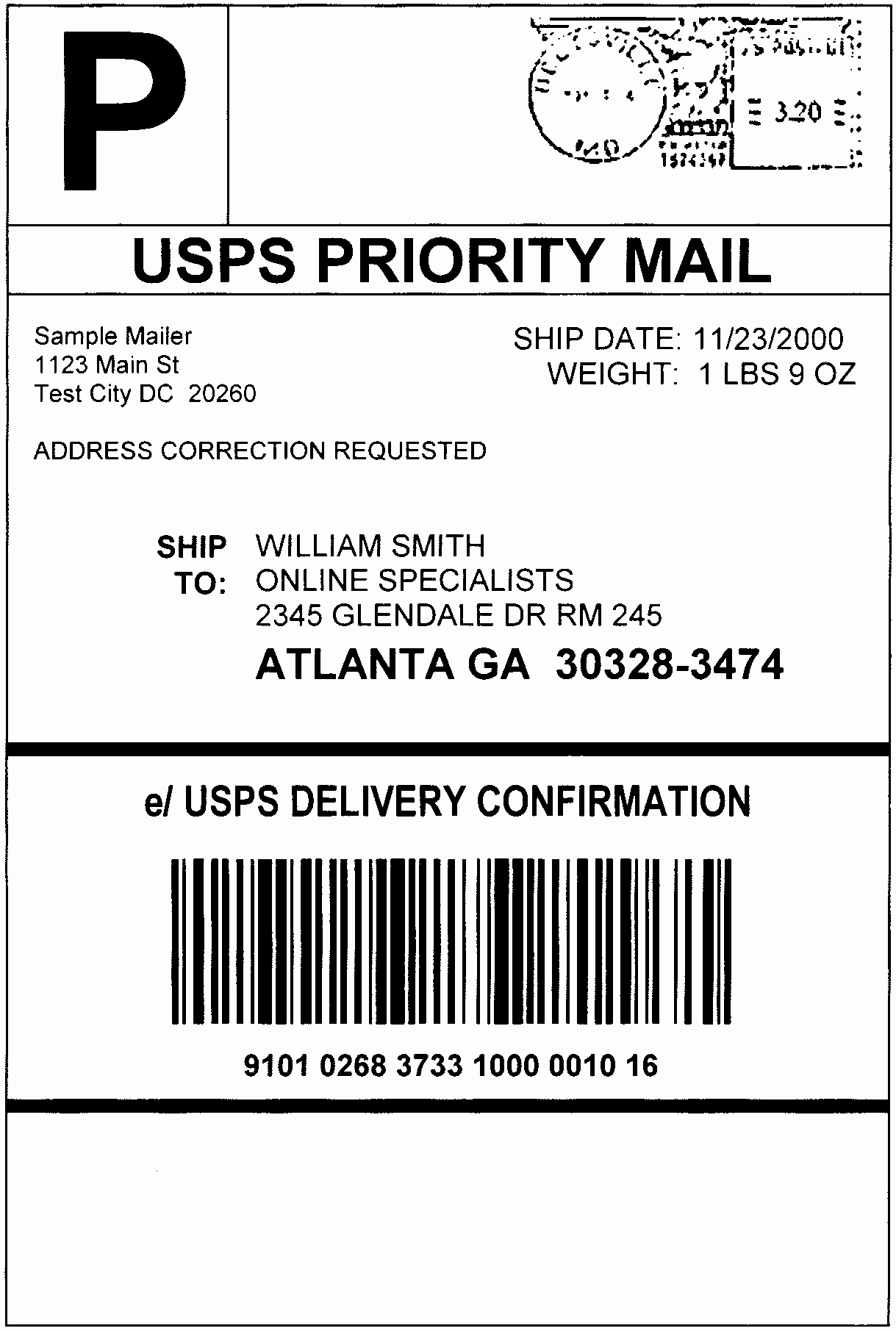 Free Shipping Label Template