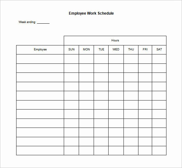 Bi Weekly Employee Schedule Template Free Templates
