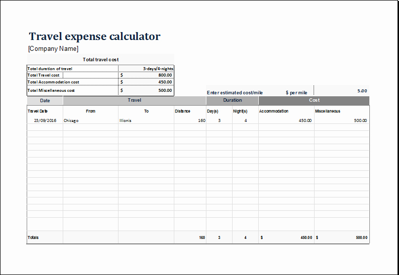Bid Proposal Template Excel