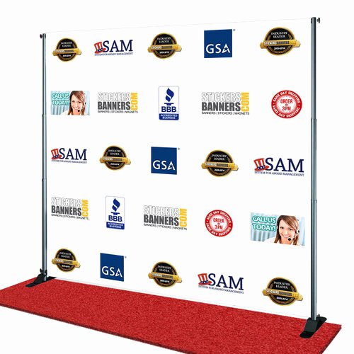 Big Sale Custom Step and Repeat Banner &amp; Stand Same Day Ship