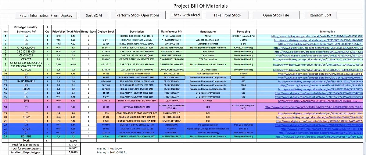 bill of material excel template