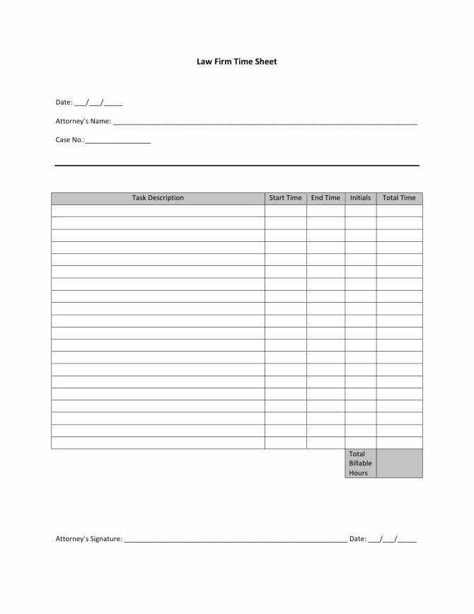 Billablers Timesheet Template Excel Spreadsheet for