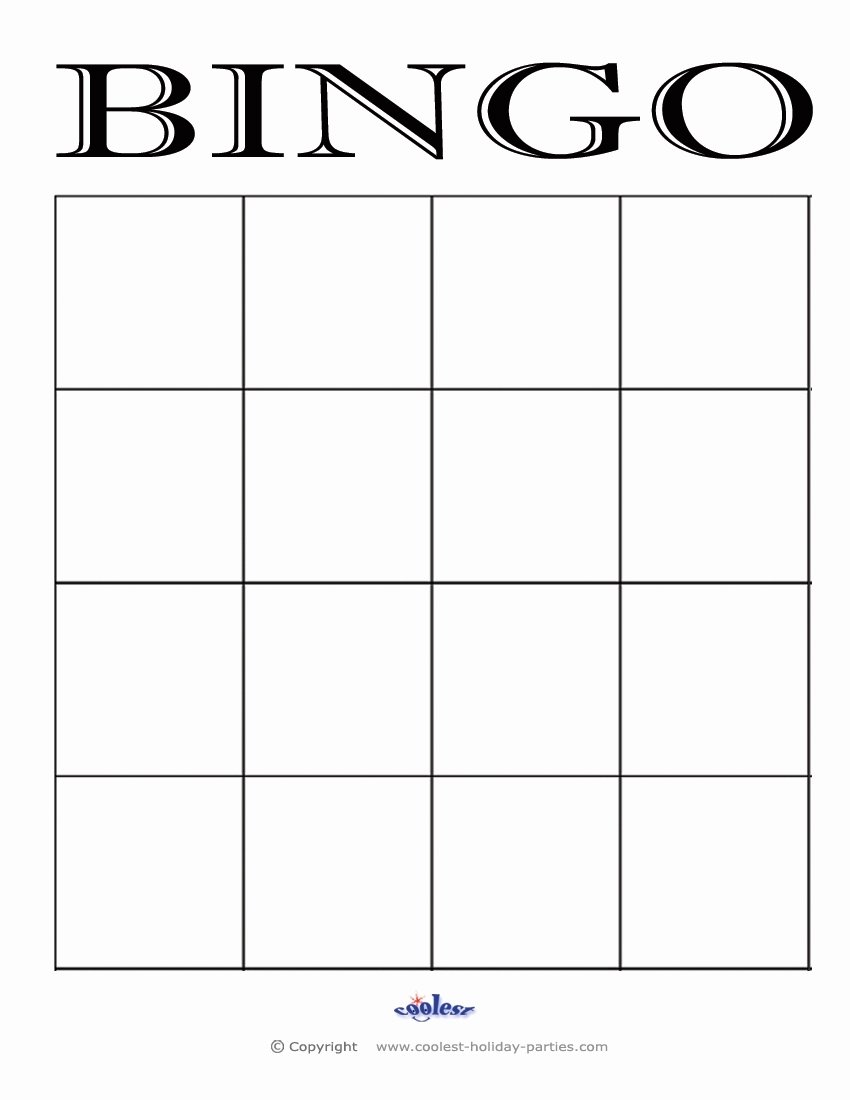 Bingo Card Template Beepmunk