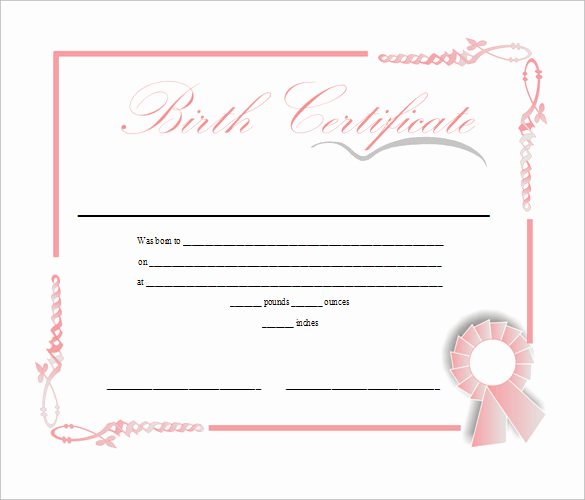 Birth Certificate Blank Templates